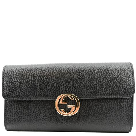 gucci continental wallet with interlocking g detail|authentic gucci purse wallet.